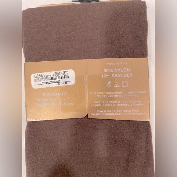 bebe Opaque Capri Leggings in Brown. - Picture 4 of 4